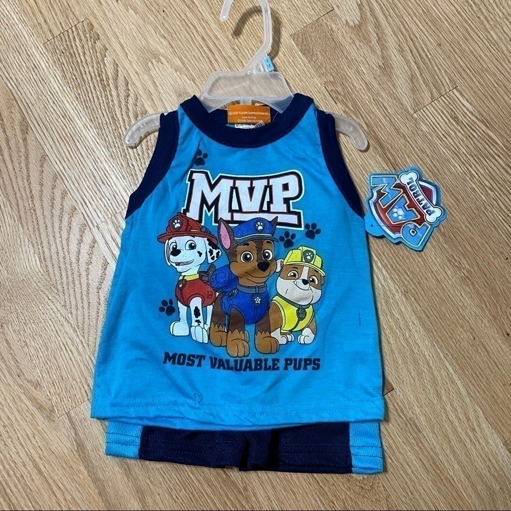 Paw Patrol Tank Top Short Set NWT 12 months